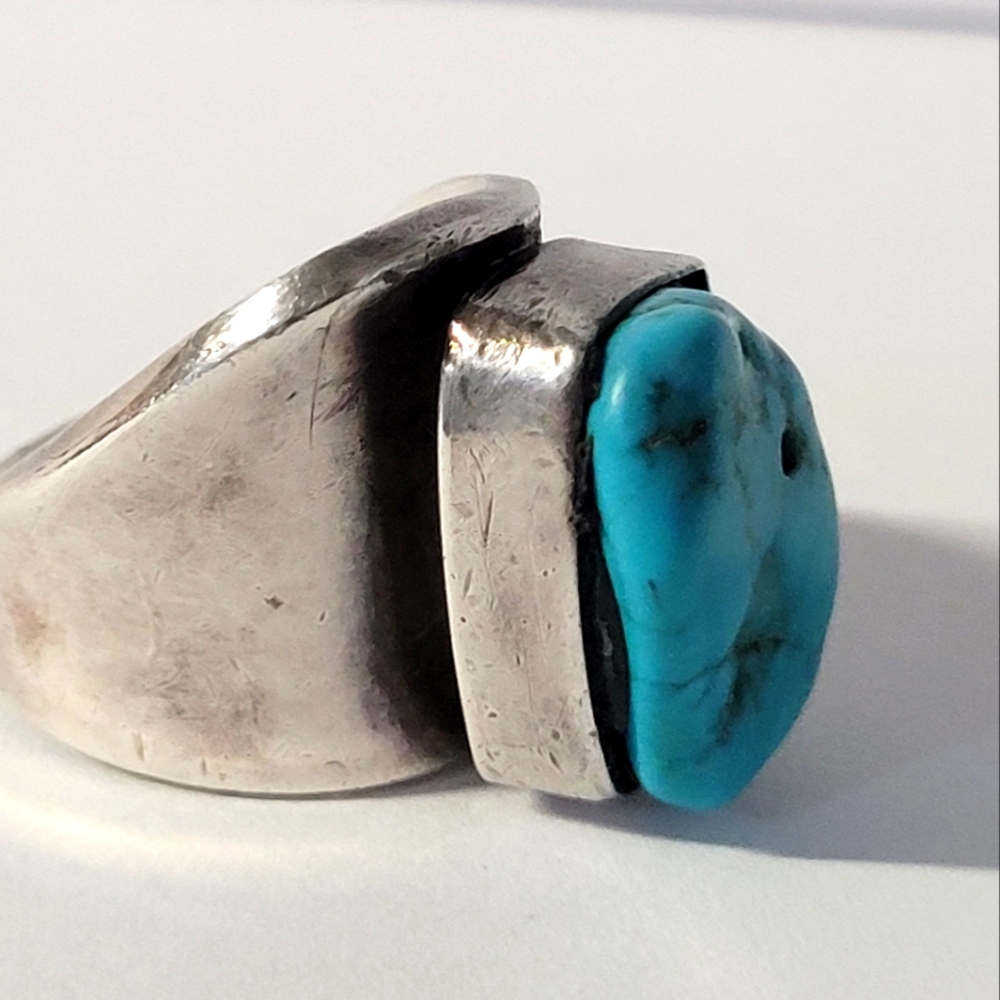 Silver Turquoise Ring - Picture 5 of 7